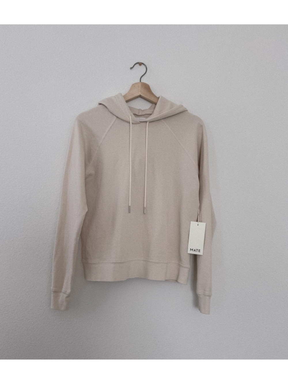NWT mate the label organic terry raglan hoodie